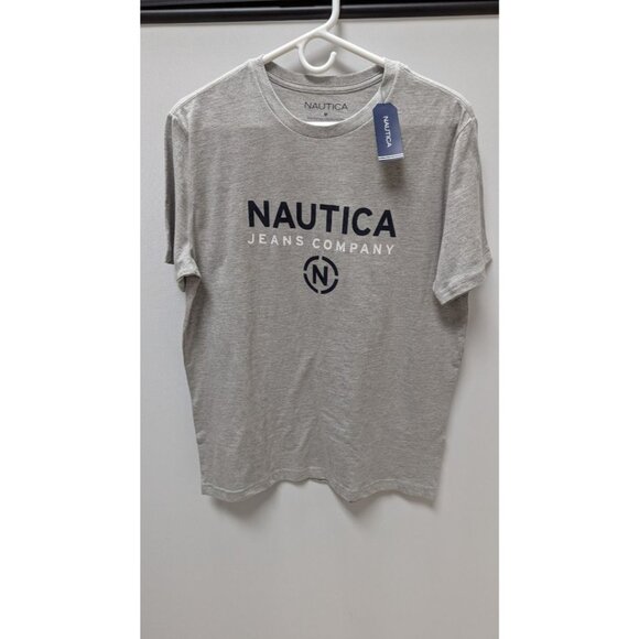 NAUTICA Grey Logo Graphic T-Shirt - Picture 1 of 2